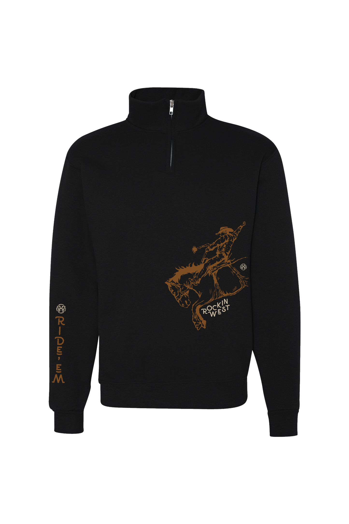 Molleton avec glissière 1/4 unisexe - RW Buck horse
