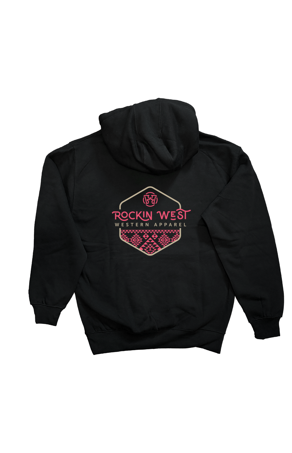 Hoodie femme - Rockin West Aztec rose