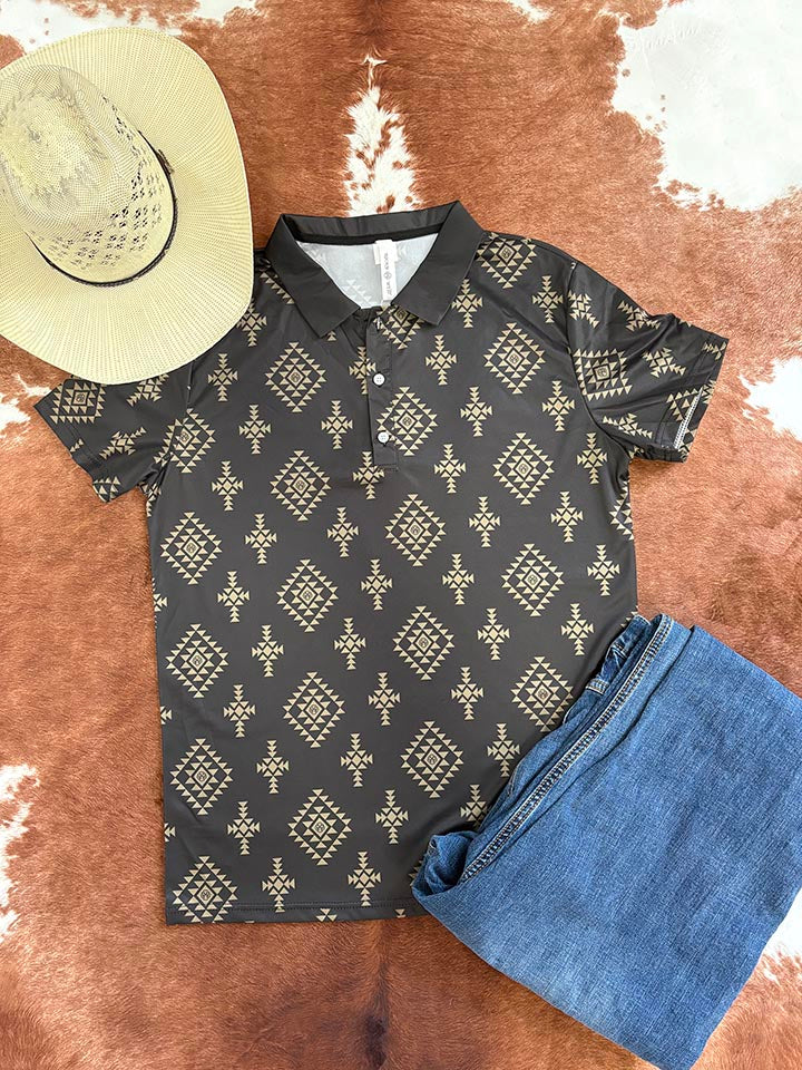 Polo homme - Vintage Aztec