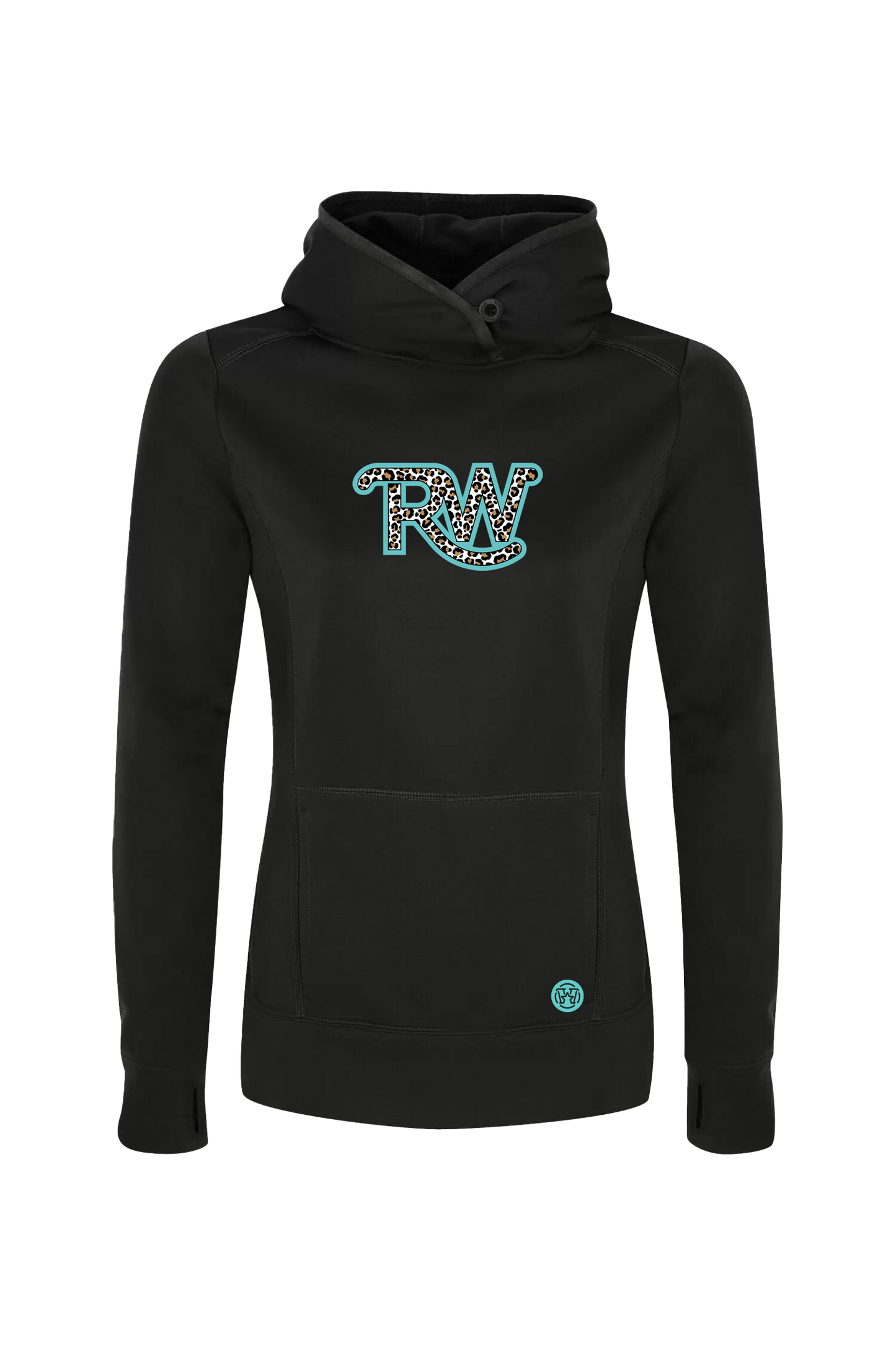 Hoodie femme - RW leopard Turquoise