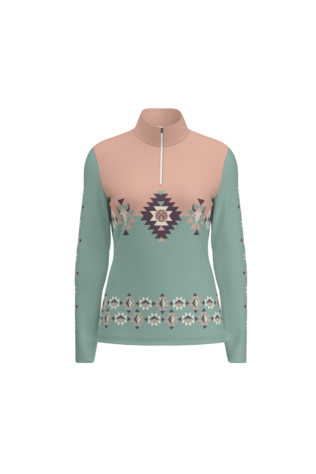Gilet sport manches longues femme 1/4 zip -Boho Bull