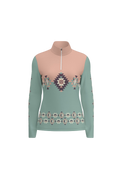 Gilet sport manches longues femme 1/4 zip -Boho Bull