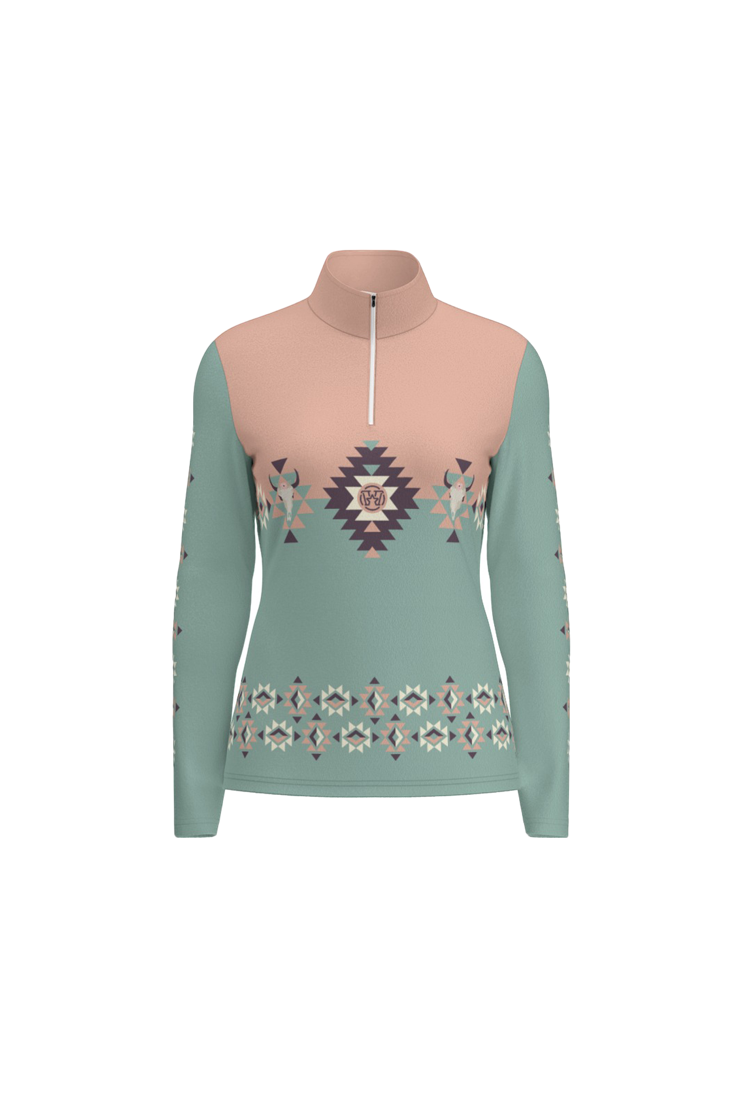 Gilet sport manches longues femme 1/4 zip -Boho Bull