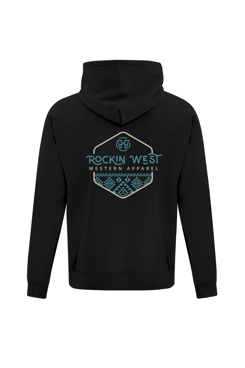 Hoodie unisexe - Rockin West Aztec bleu