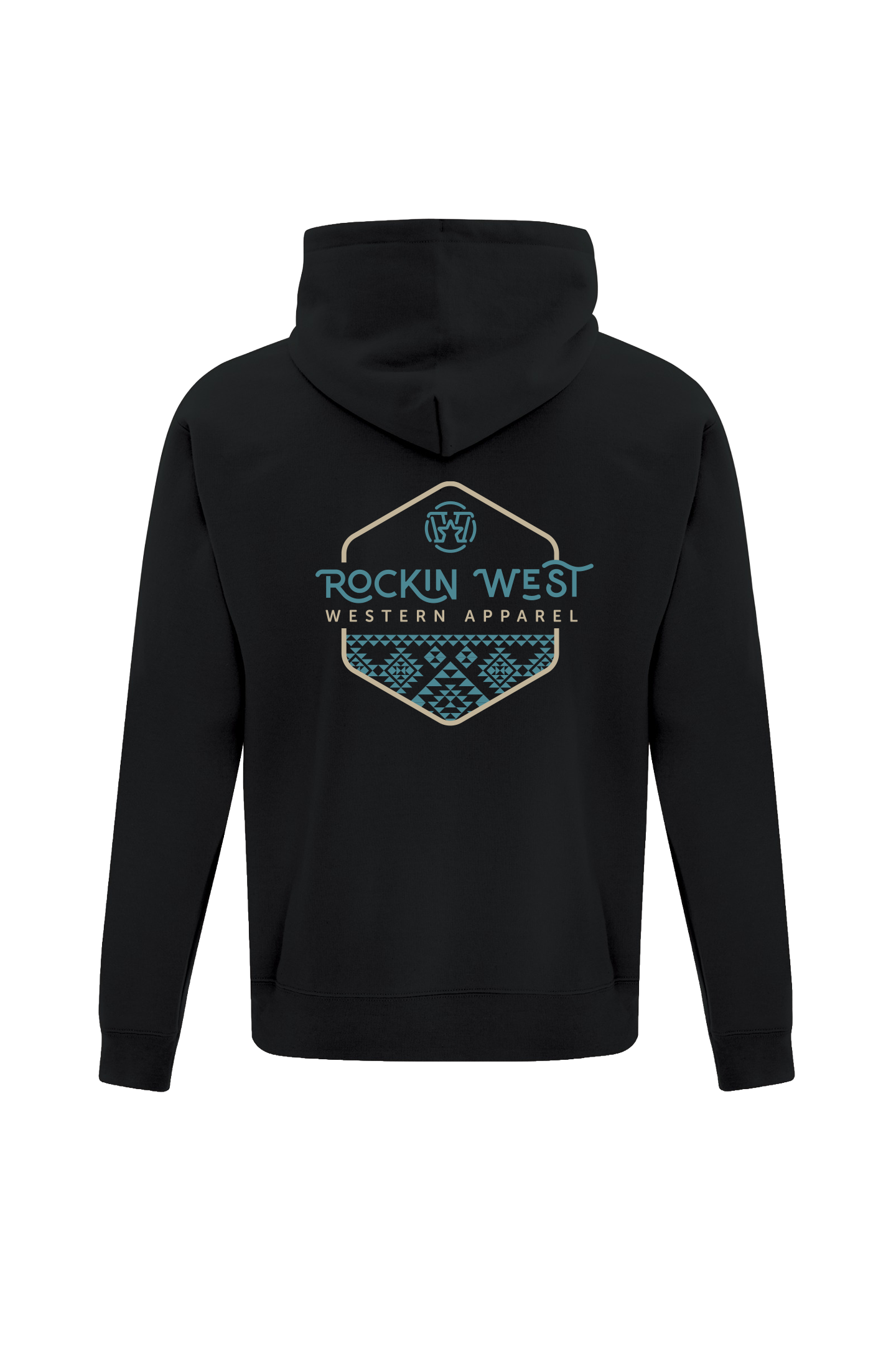 Hoodie unisexe - Rockin West Aztec bleu