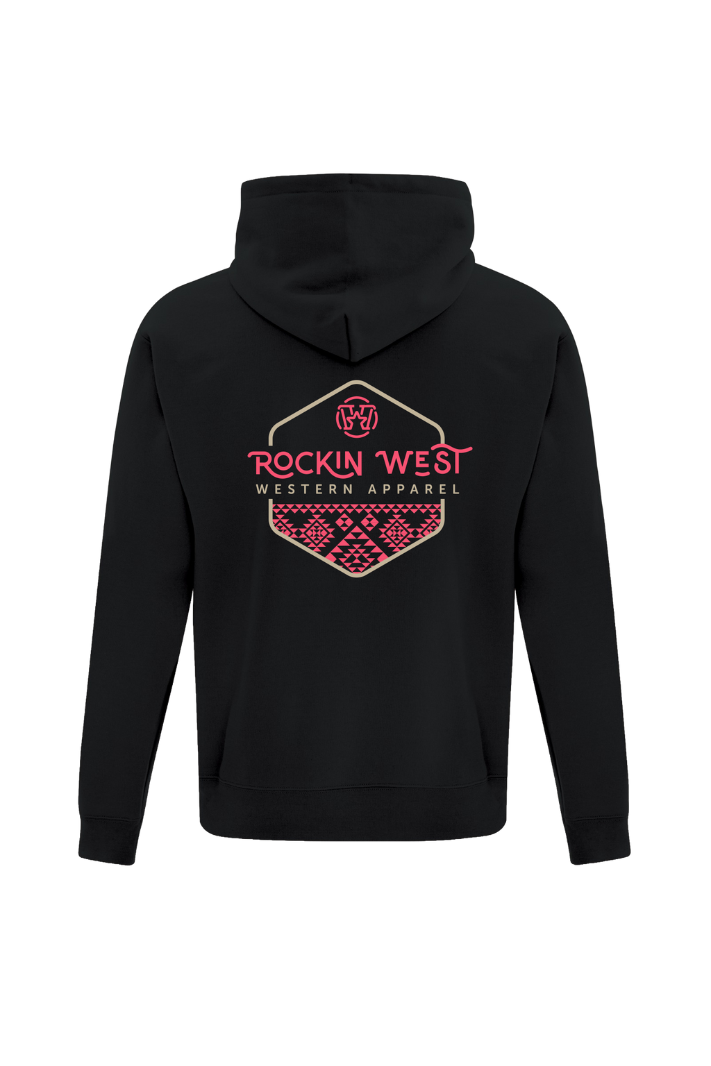 Hoodie femme - Rockin West Aztec rose