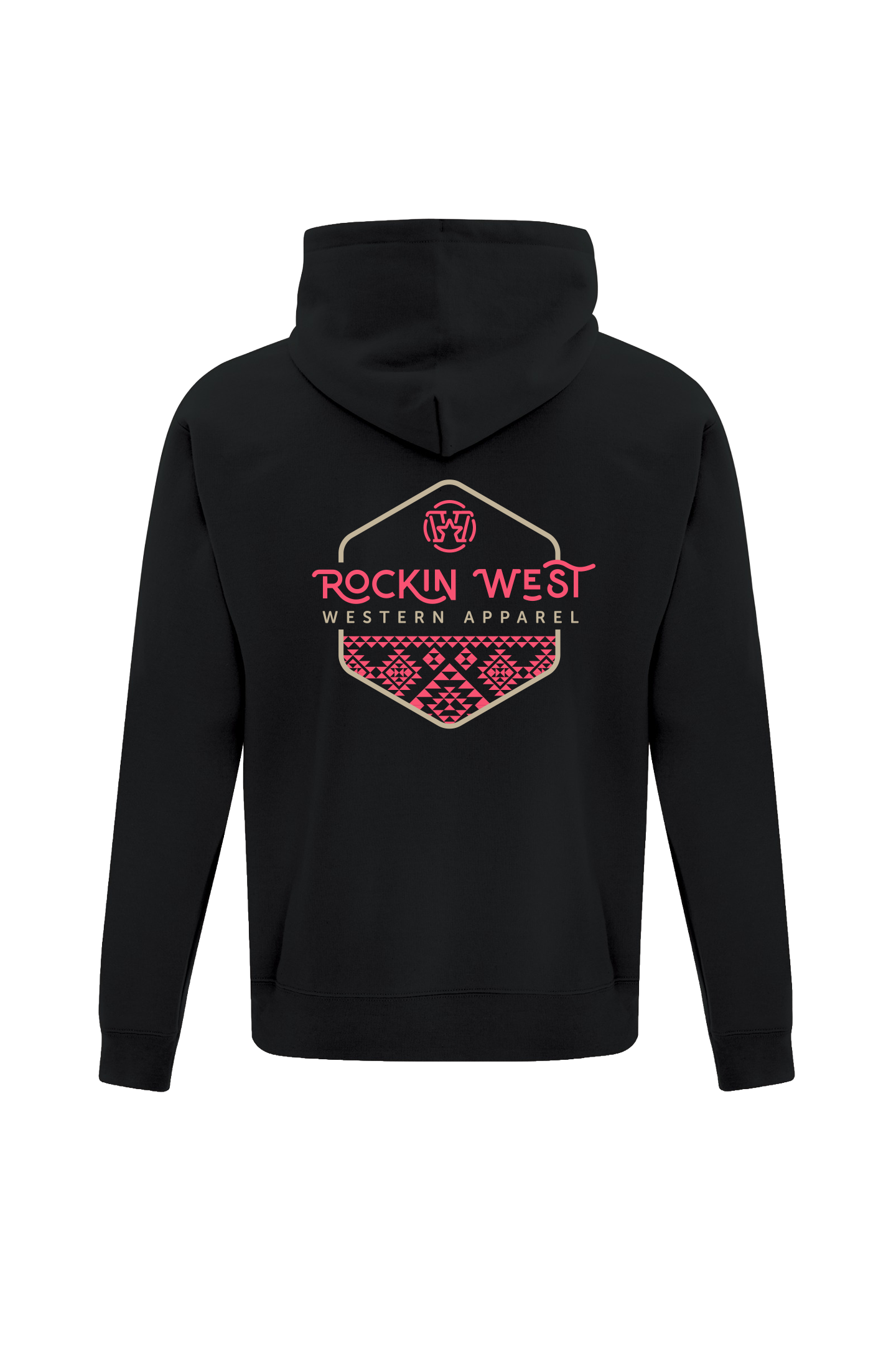 Hoodie femme - Rockin West Aztec rose