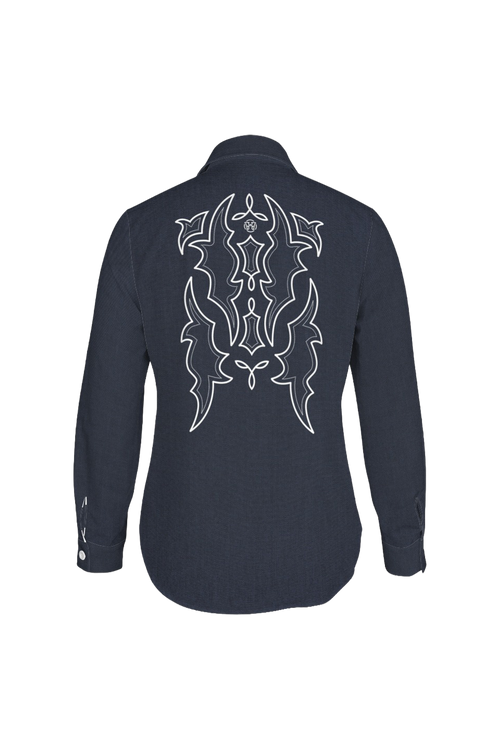Chemise femme - Boots pattern blue