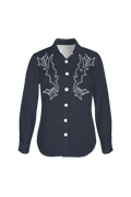 Chemise femme - Boots pattern blue