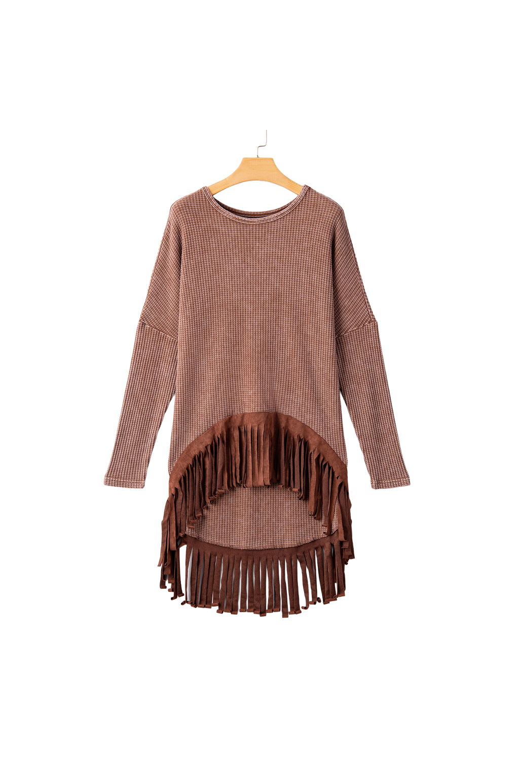 Gilet femme manches longues à franges