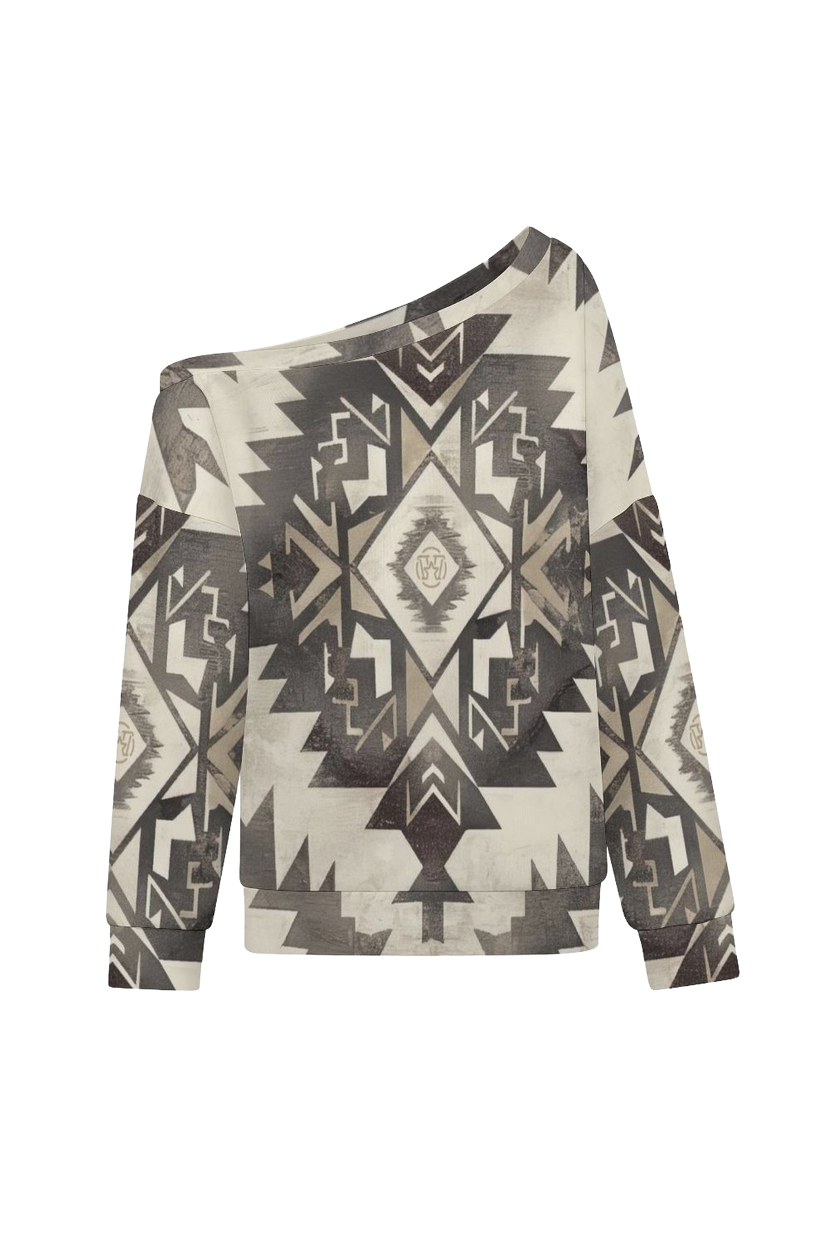 Gilet femme épaule basse - RW aztec pattern beige