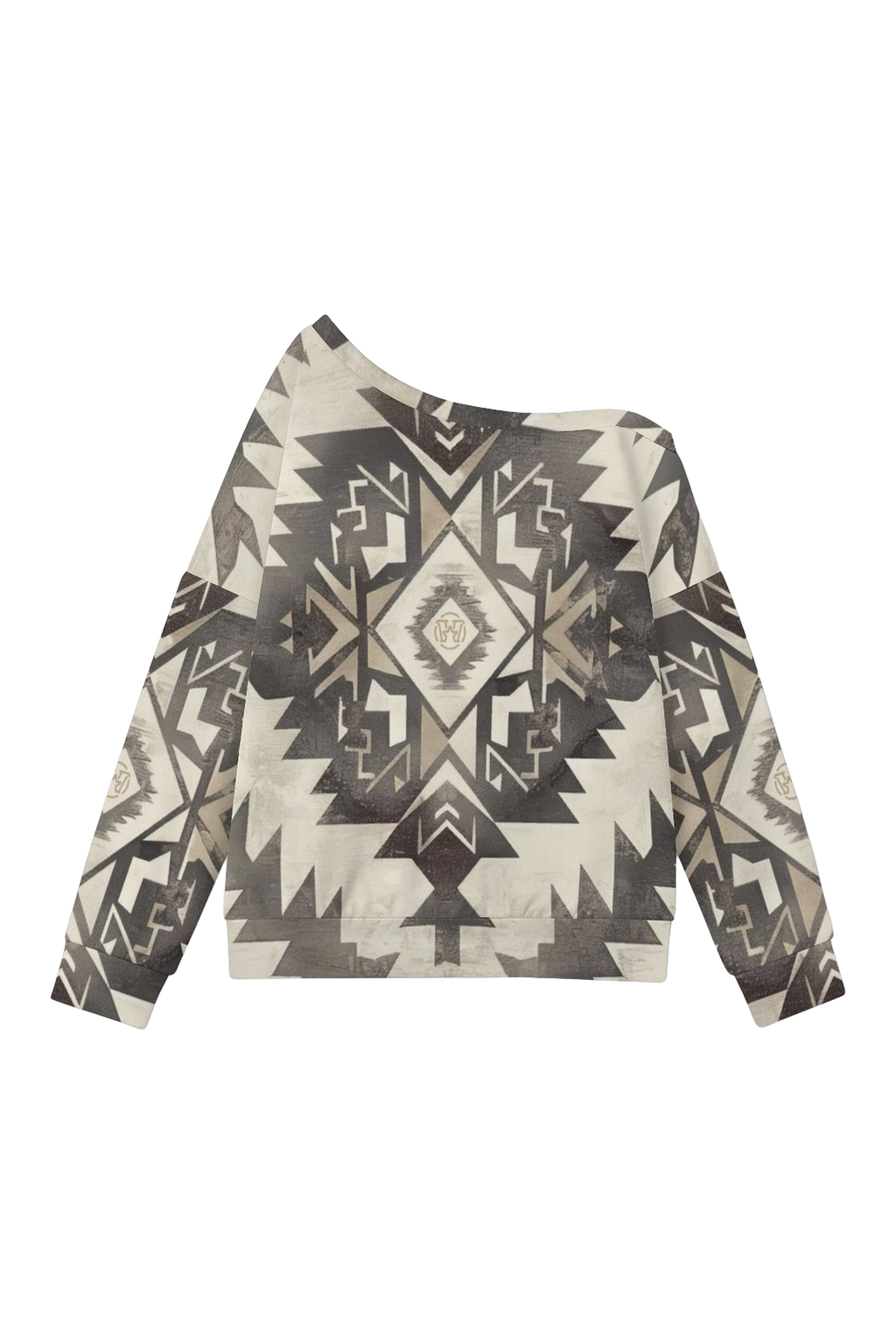 Gilet femme épaule basse - RW aztec pattern beige