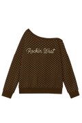 Sweat femme épaule basse - RW horseshoes pattern