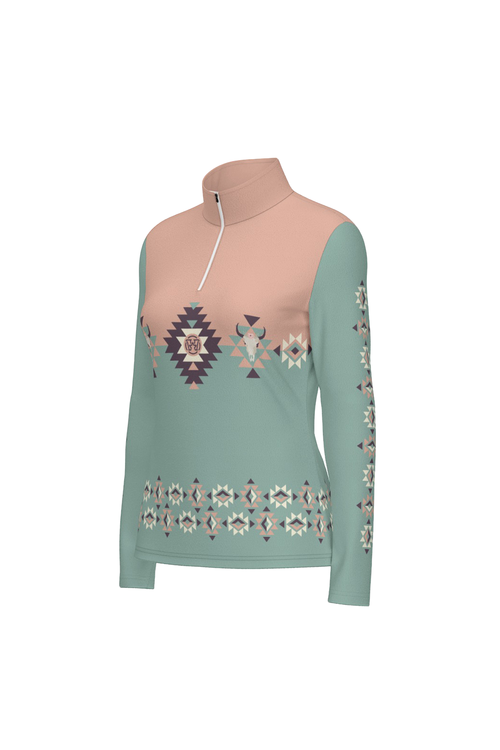 Gilet sport manches longues femme 1/4 zip -Boho Bull