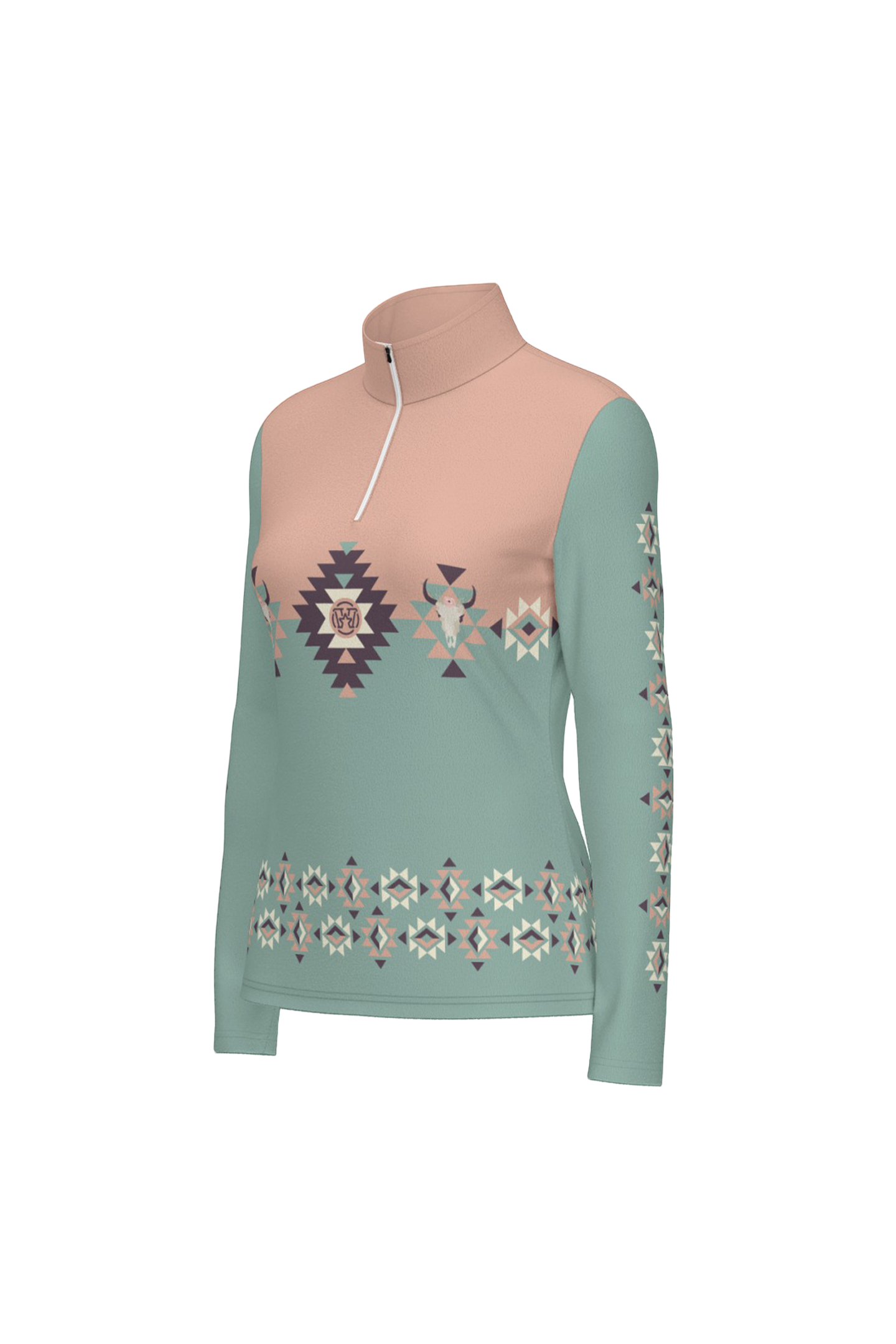 Gilet sport manches longues femme 1/4 zip -Boho Bull