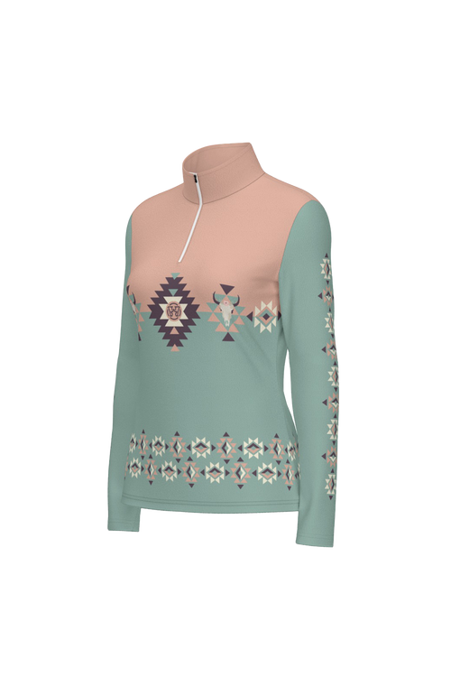 Gilet sport manches longues femme 1/4 zip -Boho Bull