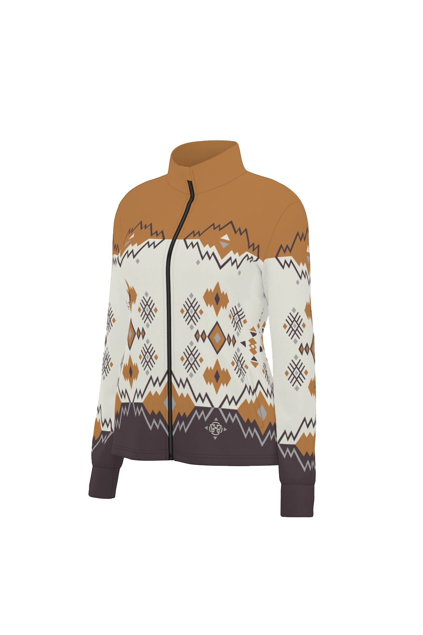Women's long-sleeved sports vest with zip - Terre Native