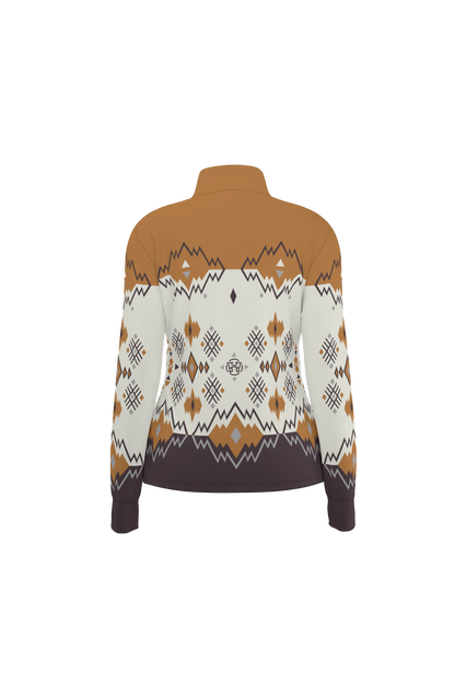 Women's long-sleeved sports vest with zip - Terre Native