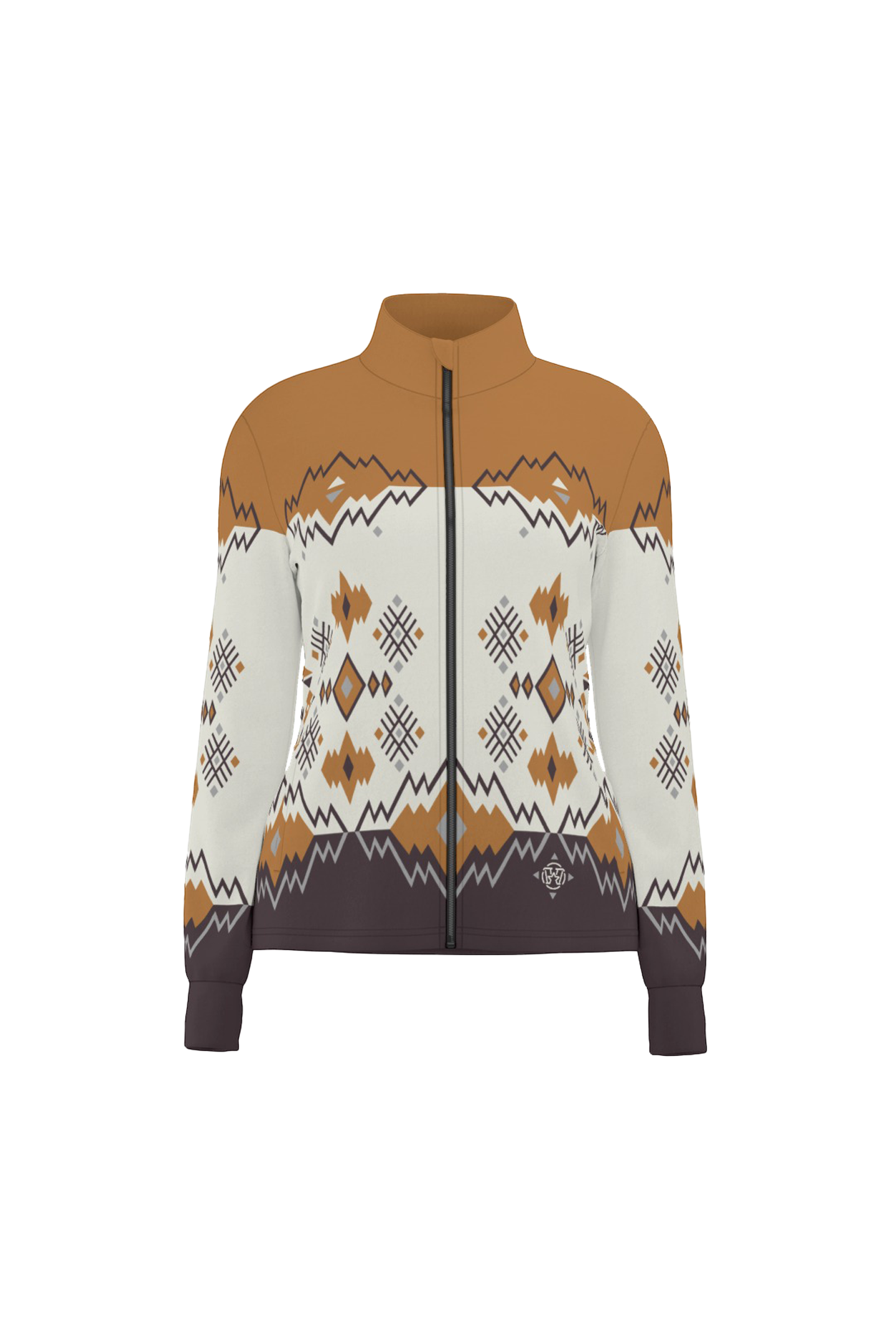 Women's long-sleeved sports vest with zip - Terre Native