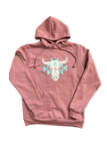 Hoodie femme - Aztec Bull rose