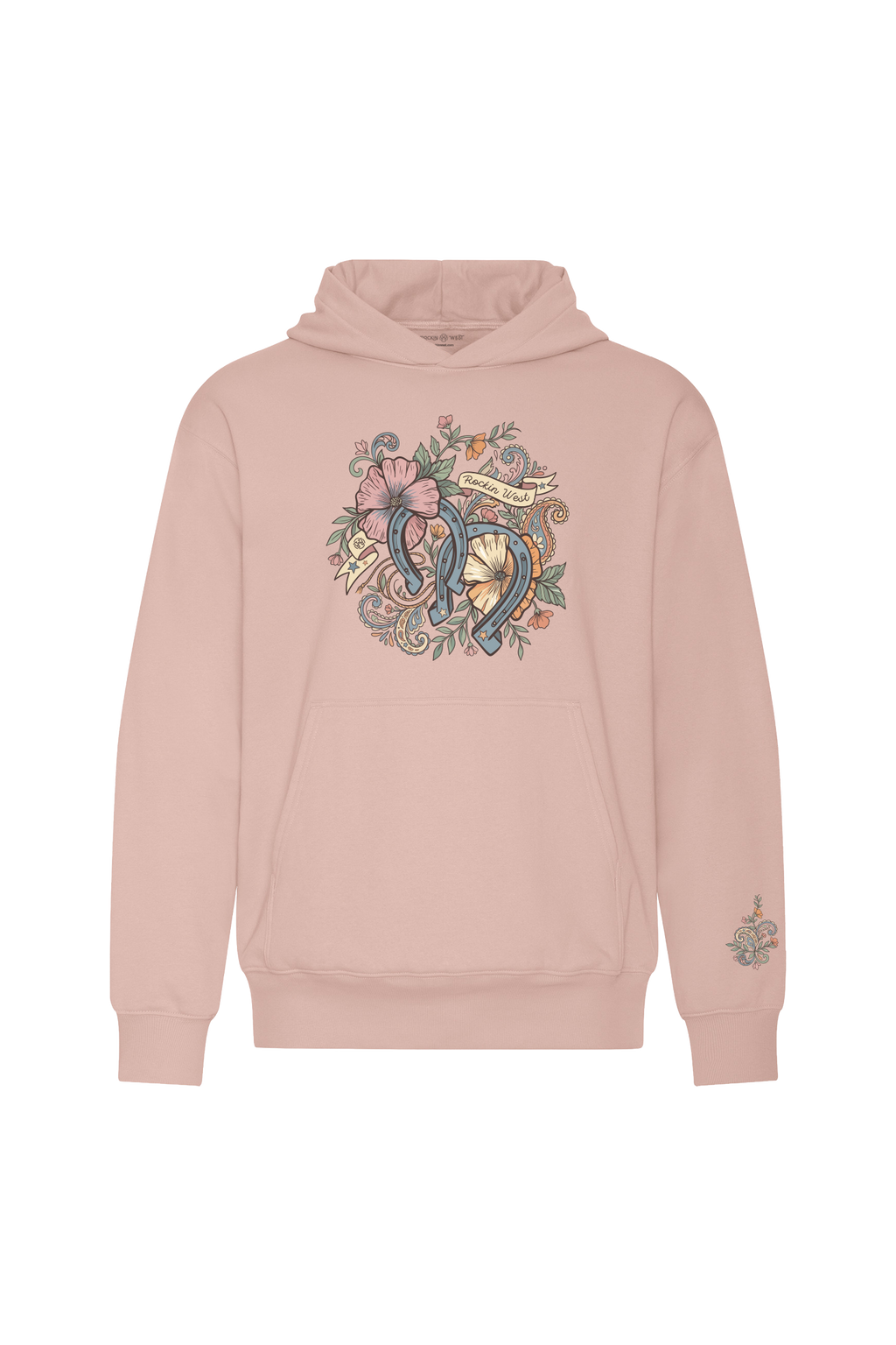 Hoodie femme - Horseshoes flowers