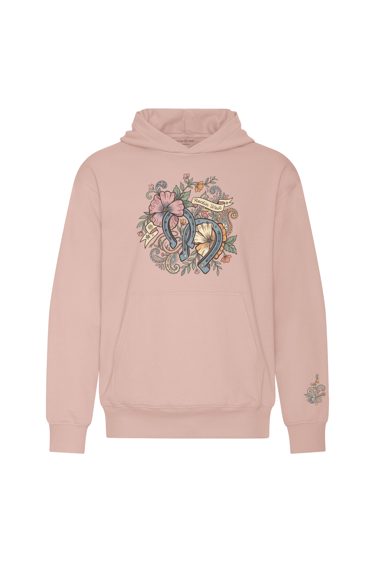 Hoodie femme - Horseshoes flowers