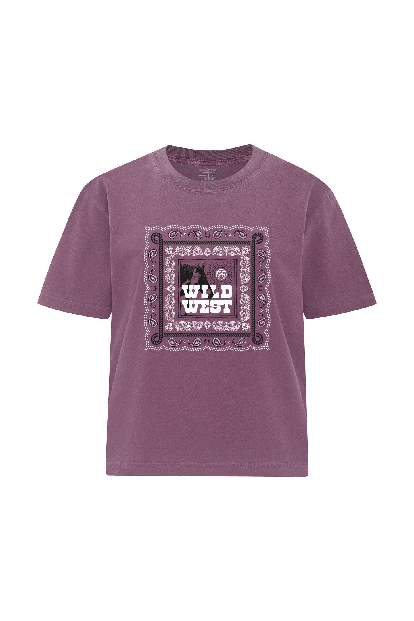 T-shirt court femme - Horse paisley Wild West