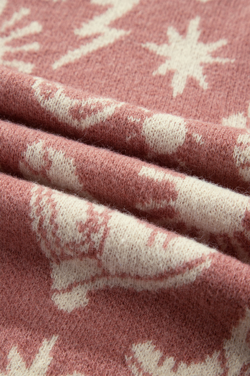 Sweater femme rose avec pattern western