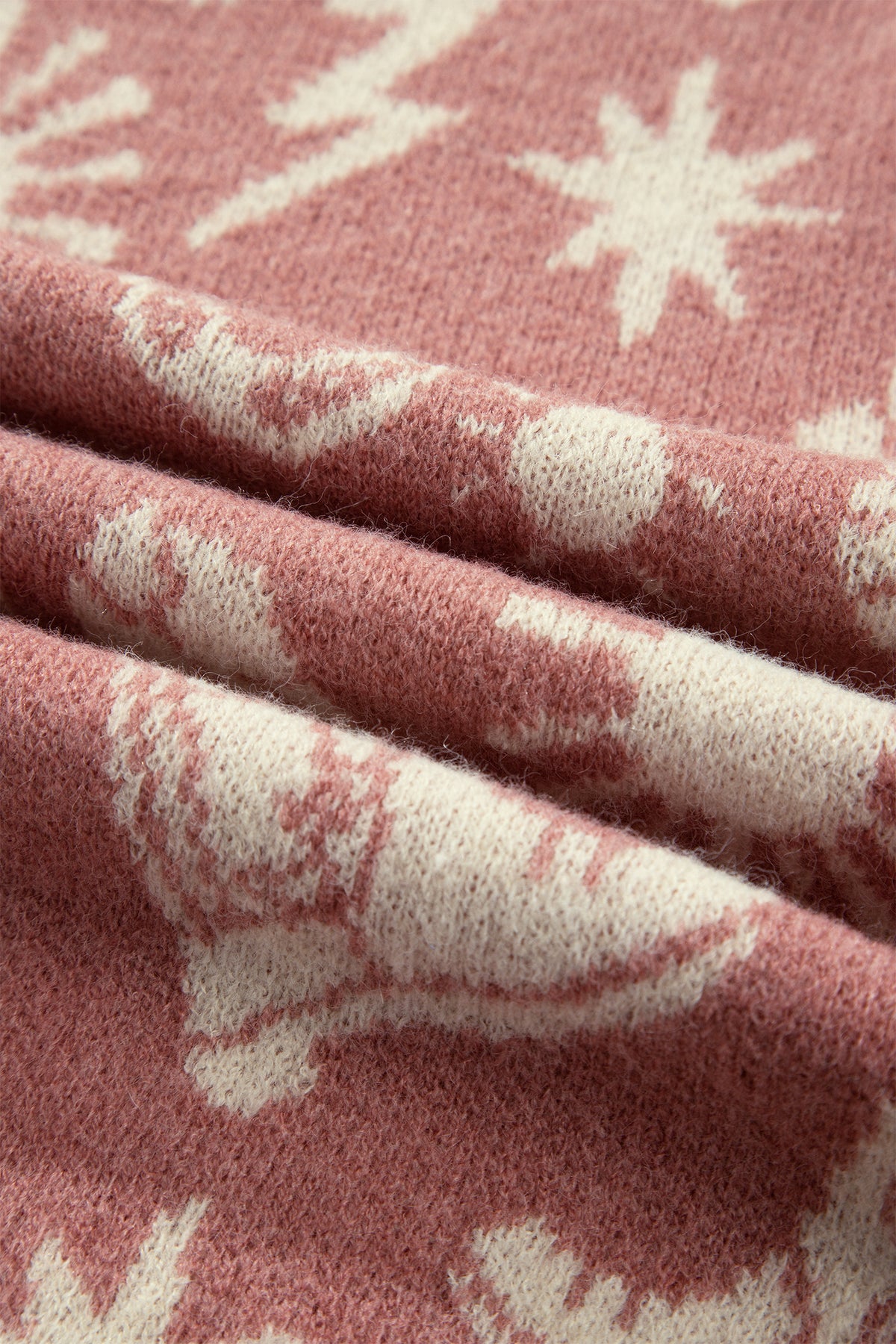 Sweater femme rose avec pattern western