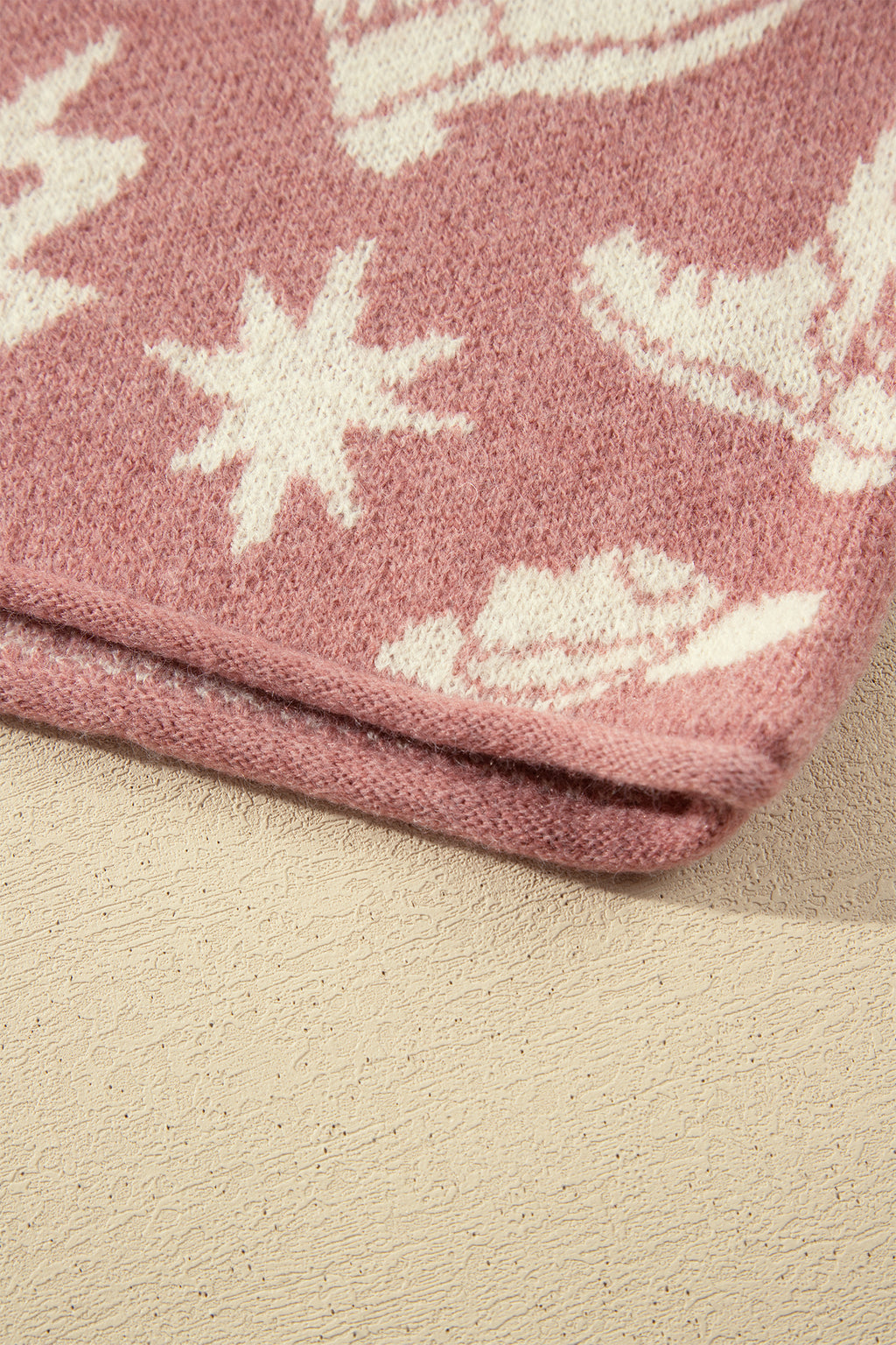 Sweater femme rose avec pattern western