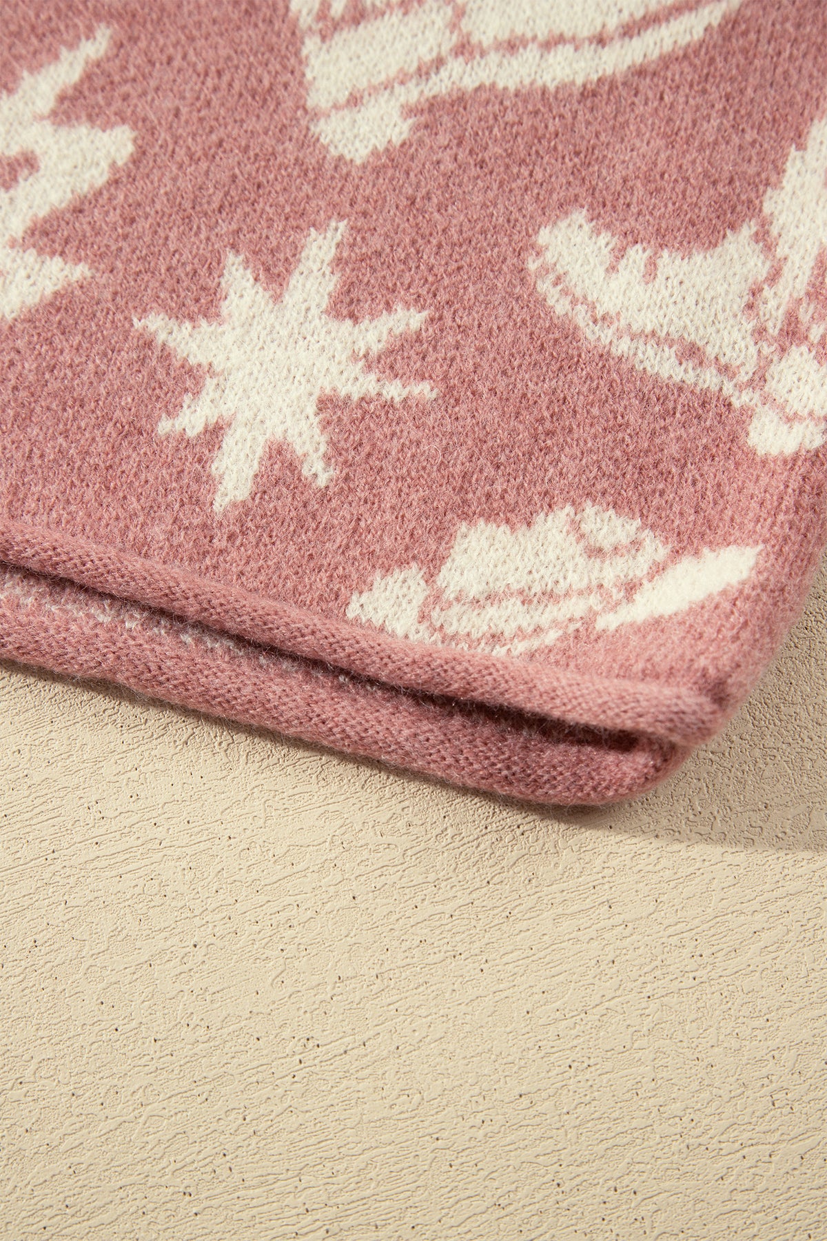 Sweater femme rose avec pattern western