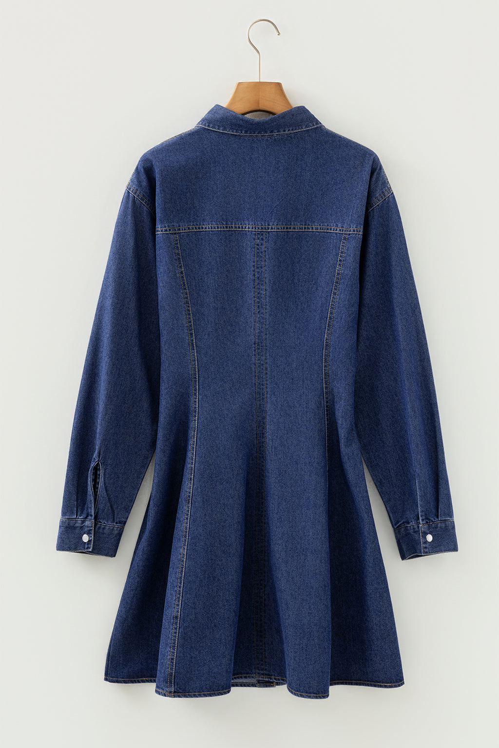 Robe femme en jeans manches longues