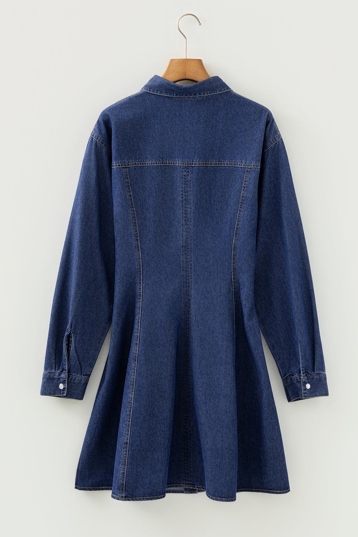 Robe femme en jeans manches longues