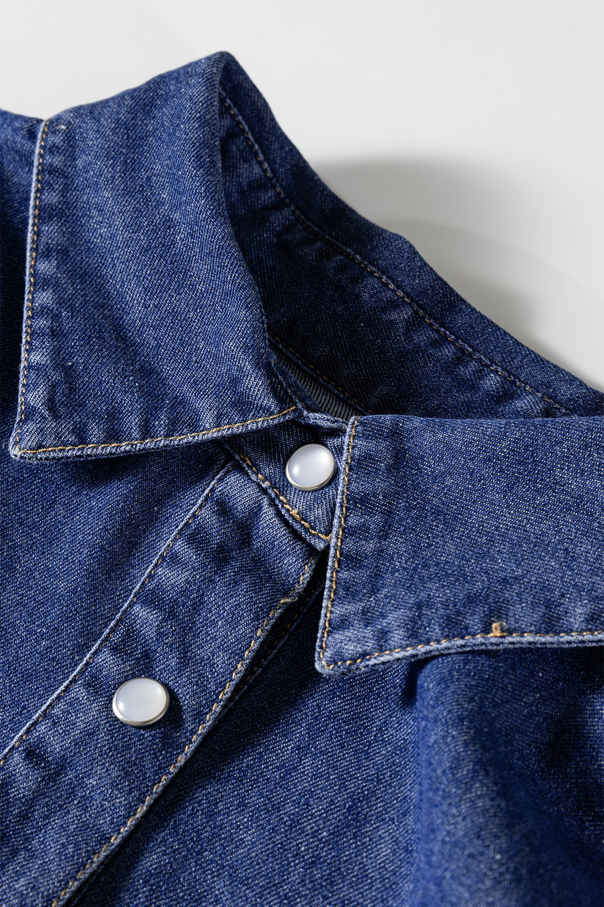 Robe femme en jeans manches longues