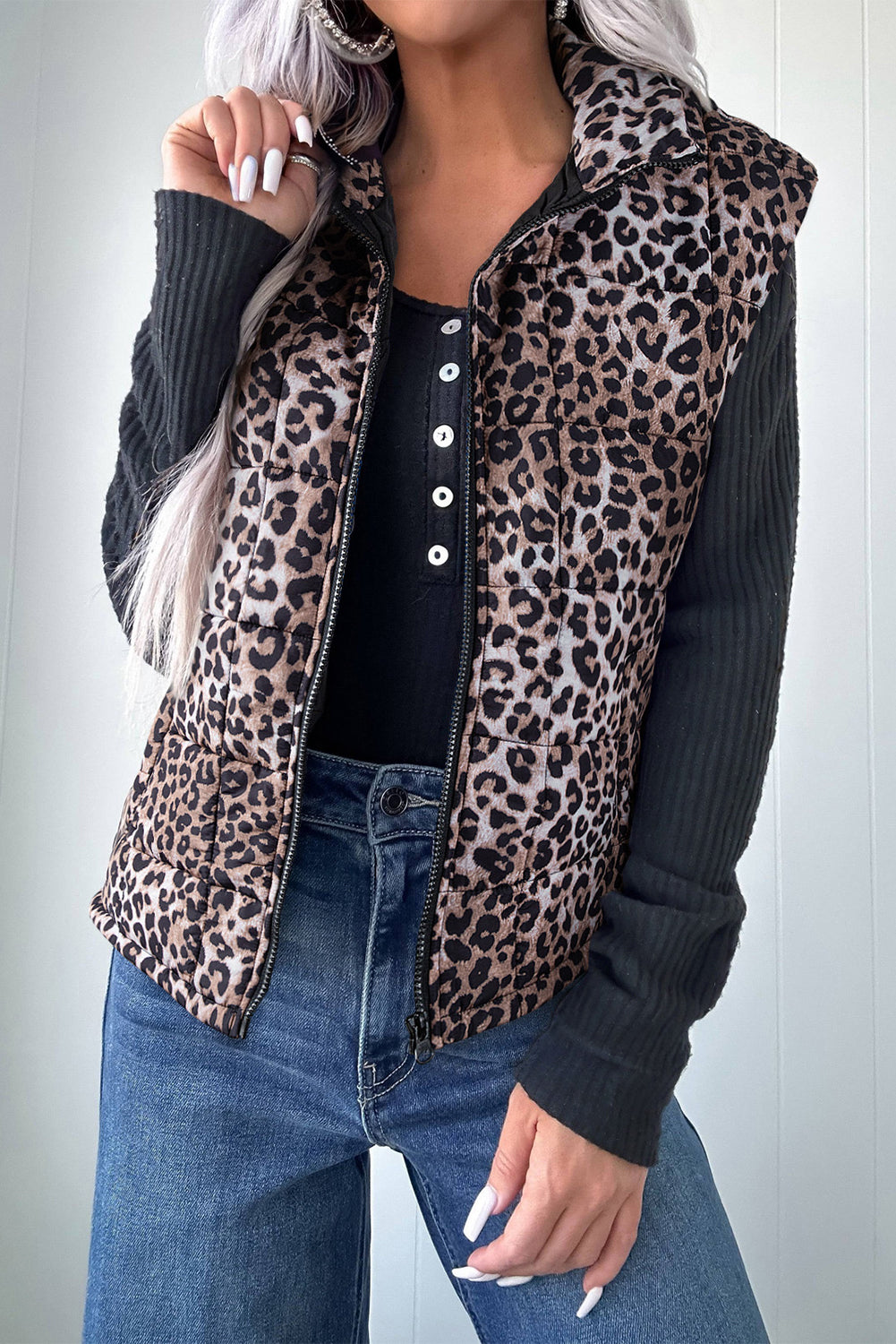 Veste sans manches Leopard