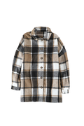 Veste boutonnée à carreaux avec broderie Rockin West