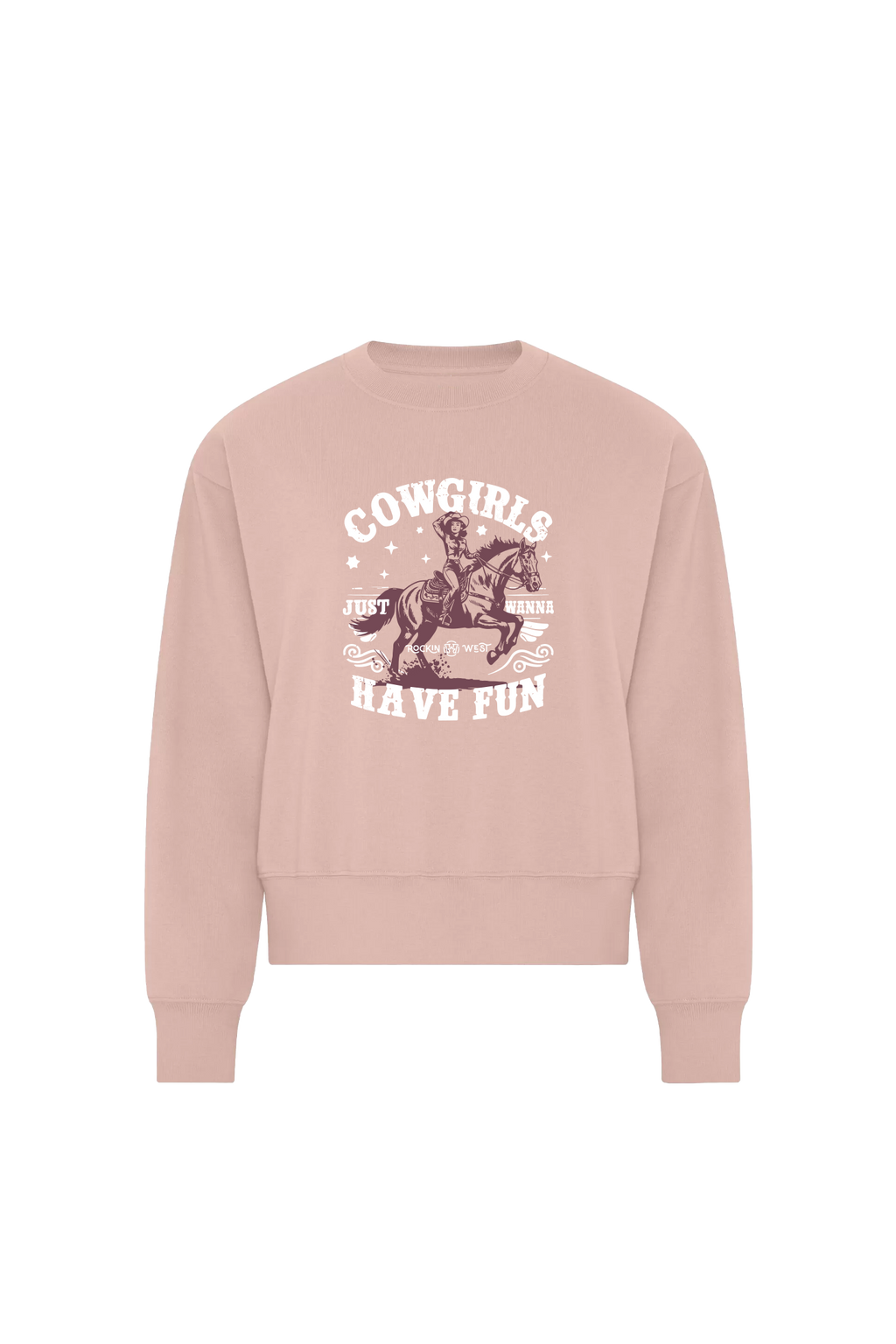 Molleton col rond femme - Cowgirl just wanna have fun