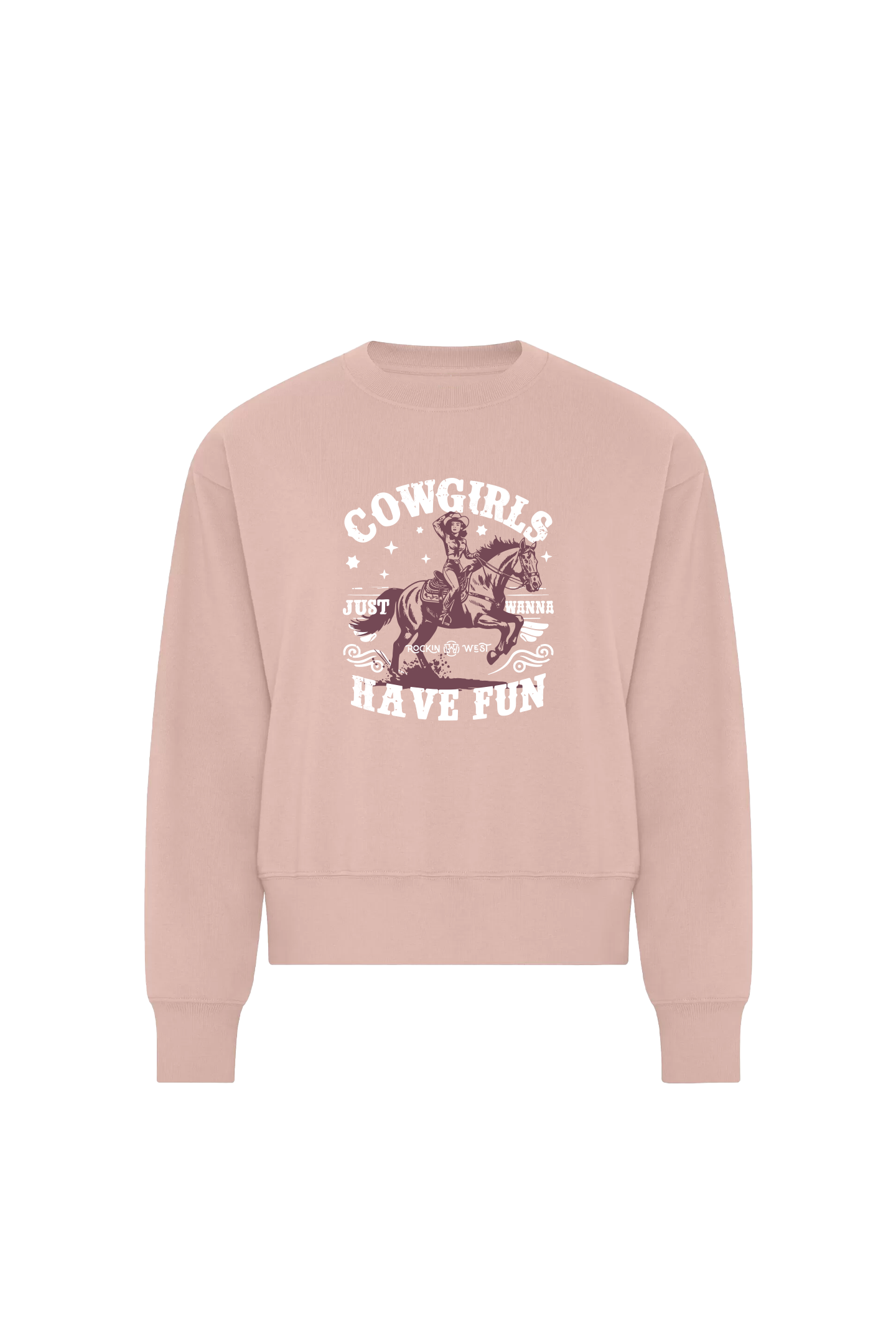 Molleton col rond femme - Cowgirl just wanna have fun