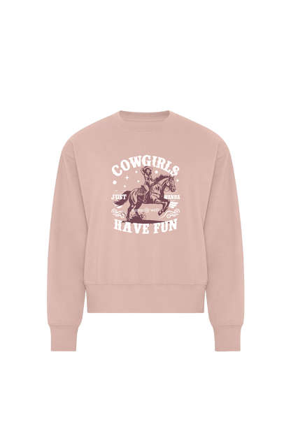 Molleton col rond femme - Cowgirl just wanna have fun