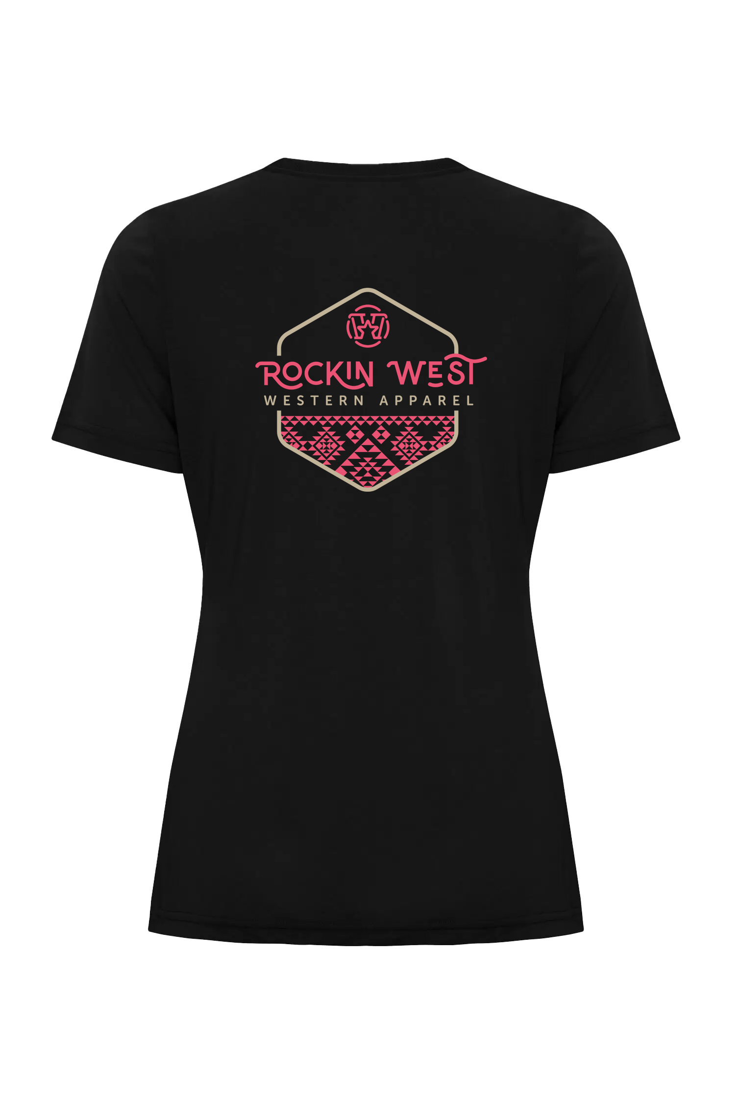 T-shirt femme - Aztec rose et beige