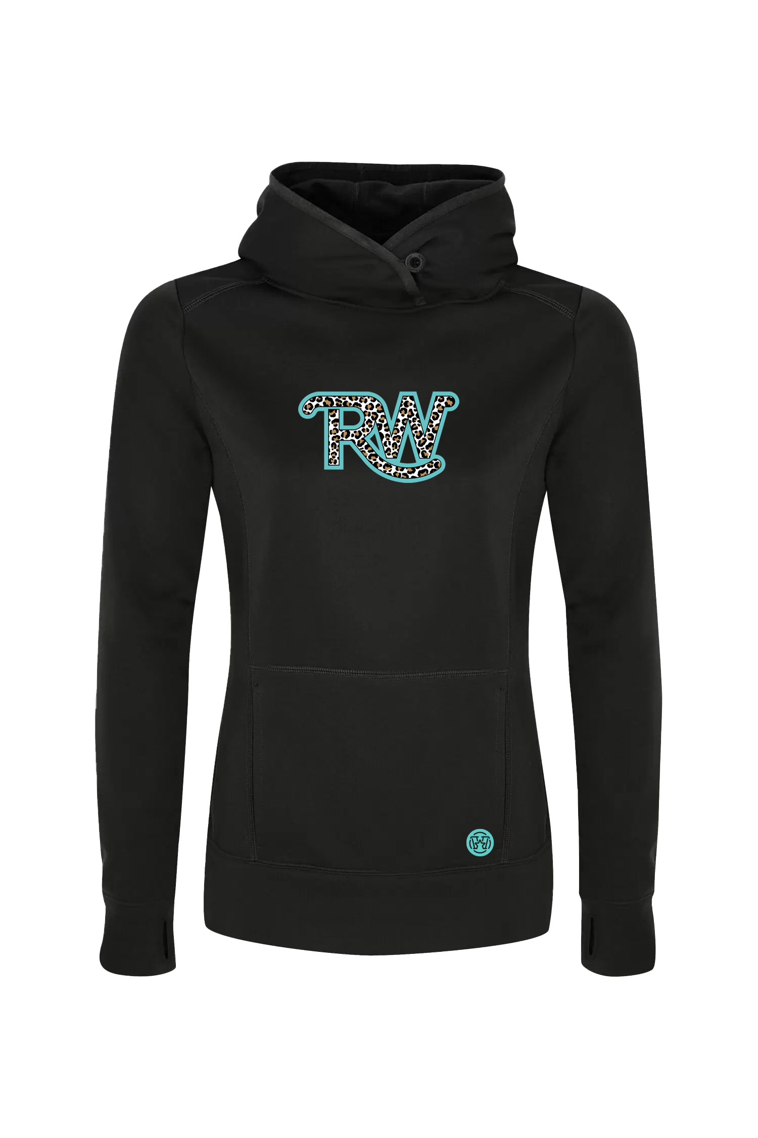 Hoodie femme - RW leopard Turquoise