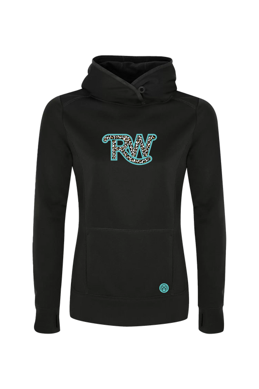 Hoodie femme - RW leopard Turquoise