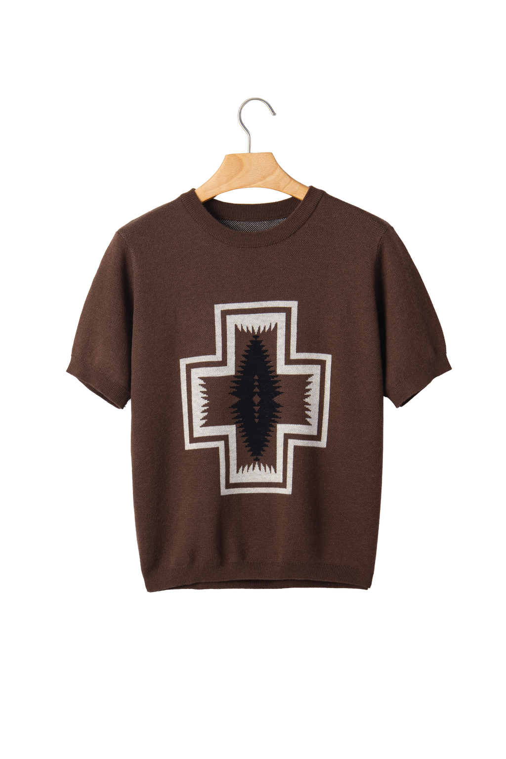 Sweater manches courtes motif western