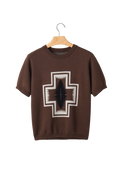 Sweater manches courtes motif western