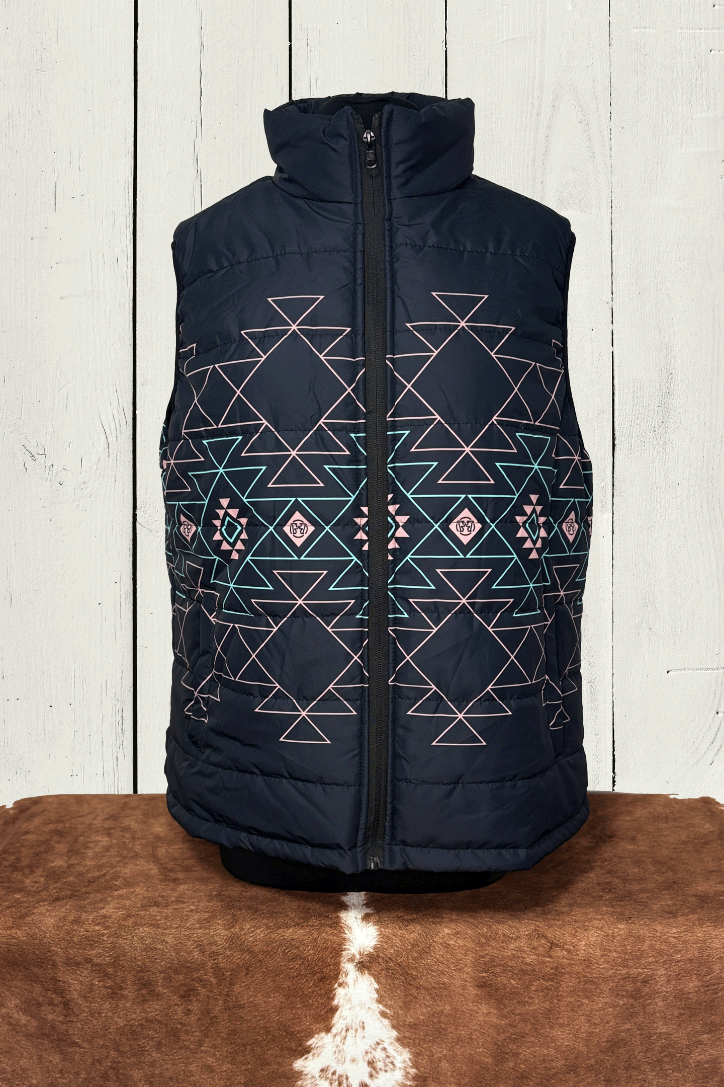 Veste femme - Aztec rose turquoise