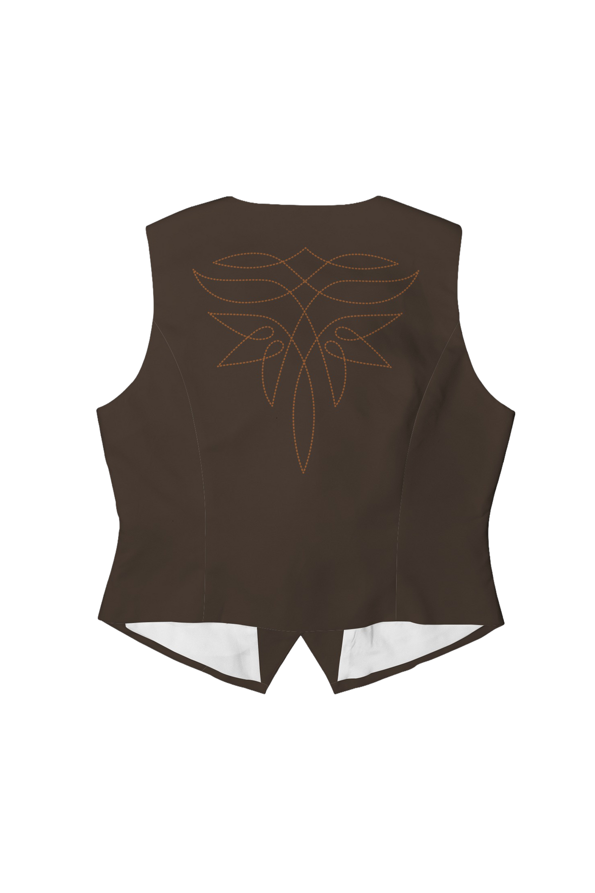 Veste femme - Brun motif broderie au dos