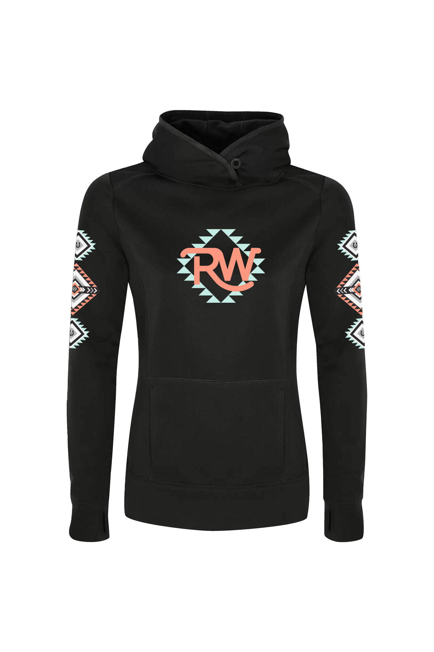 Hoodie femme - RW Mosaic horseshoe