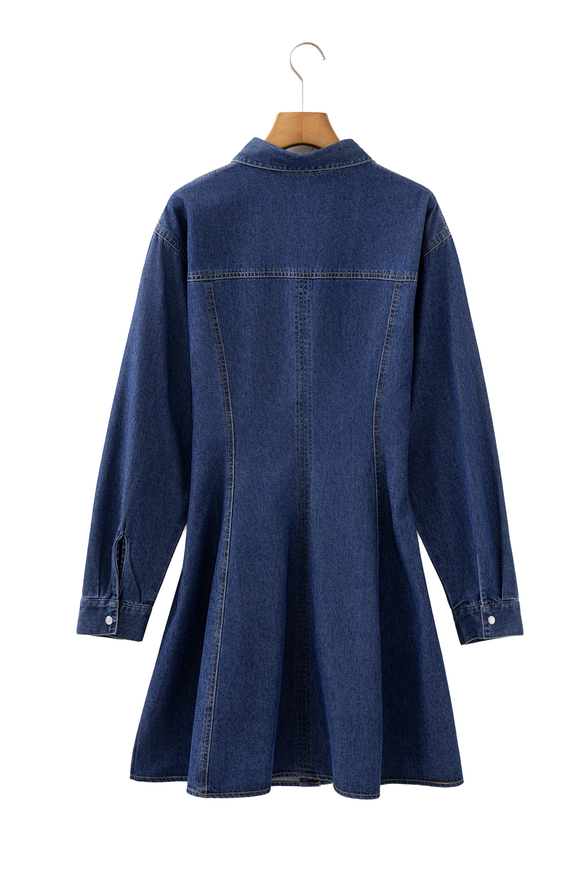 Robe femme en jeans manches longues