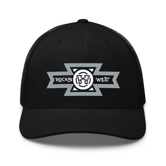 Pedlenton RW black cap - Gray flat and 3D embroidery