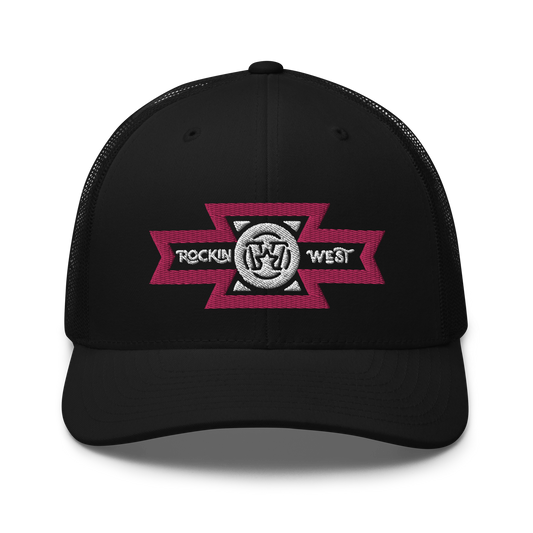 Pedlenton RW black cap - Flat and 3D Rose embroidery